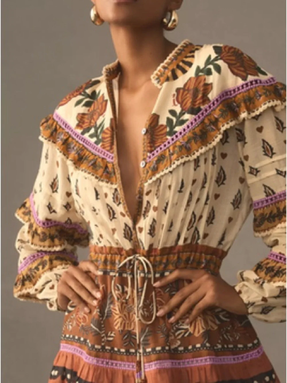 FARM Rio Ainika Floral Ruffle Mini Dress from Anthropologie - Picture 2 of 13